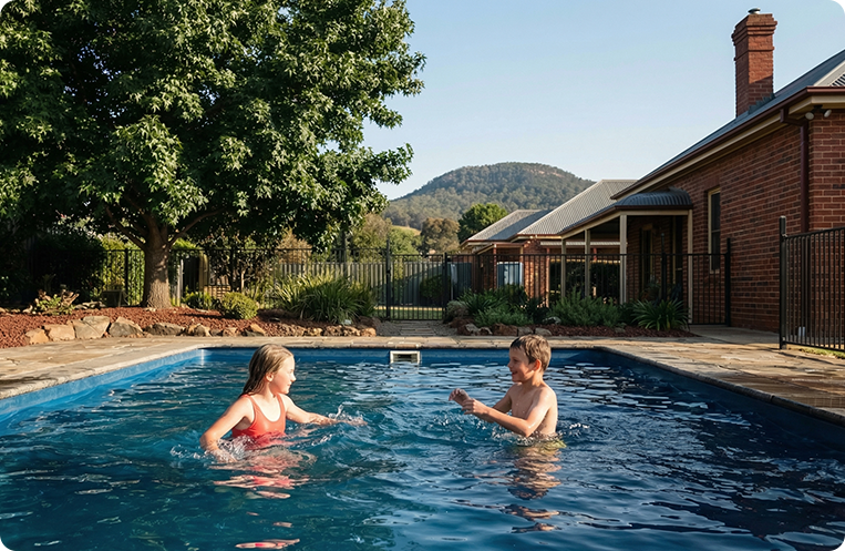 pool swimming fun orange
