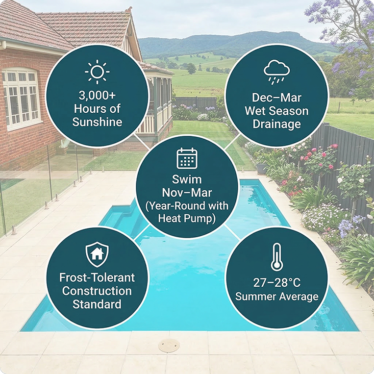 weather for swimming toowoomba